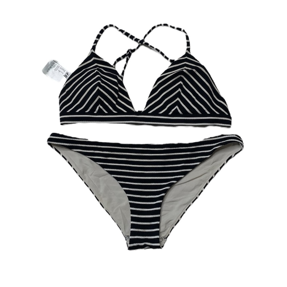 H&M Monochrome‎ Striped Swimwear